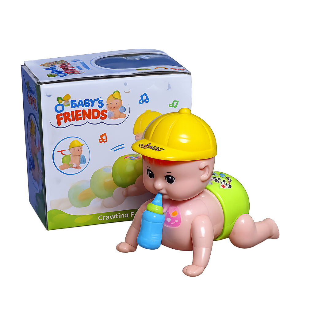 Baby’s Friends Crawling Baby Toy – Musical Light-Up Infant Crawling Toy with Helmet