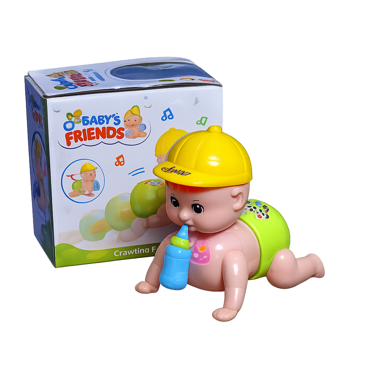 Baby’s Friends Crawling Baby Toy – Musical Light-Up Infant Crawling Toy with Helmet