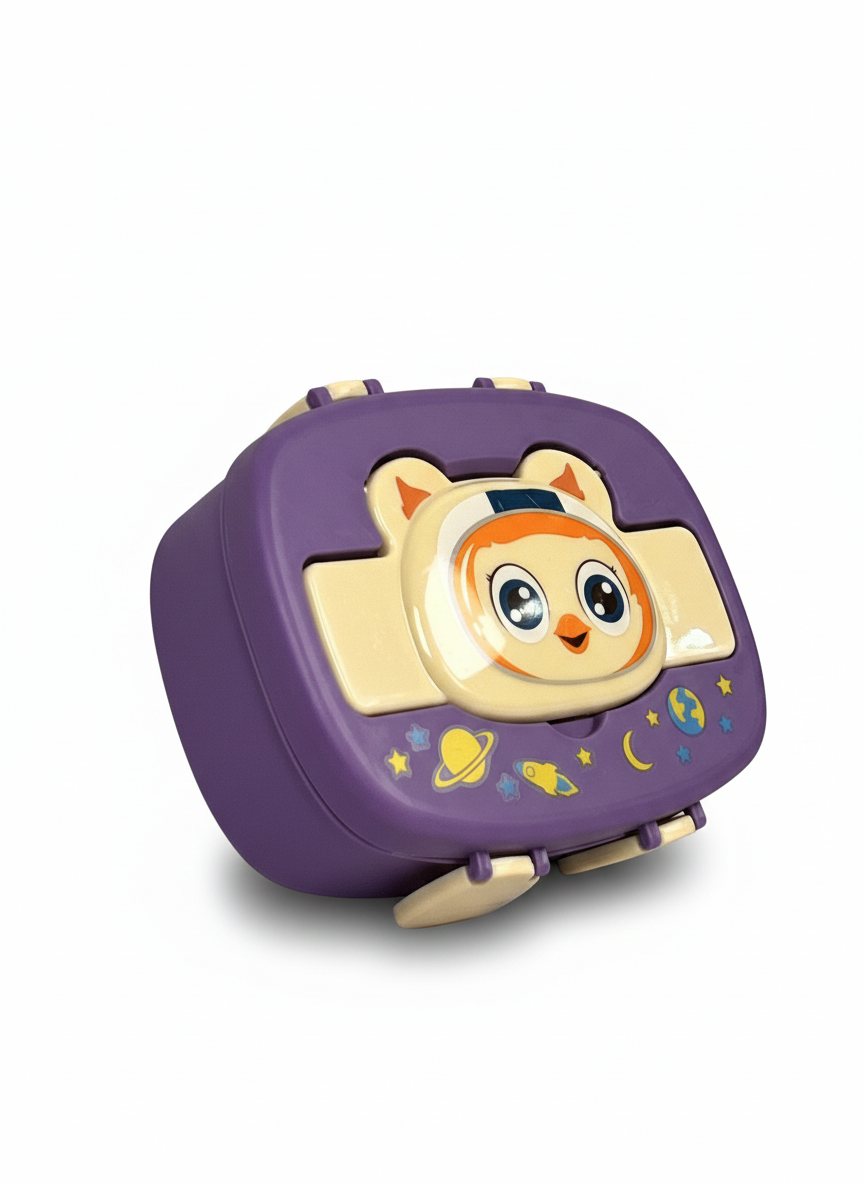 Kids Cartoon Owl Space Lunch Box