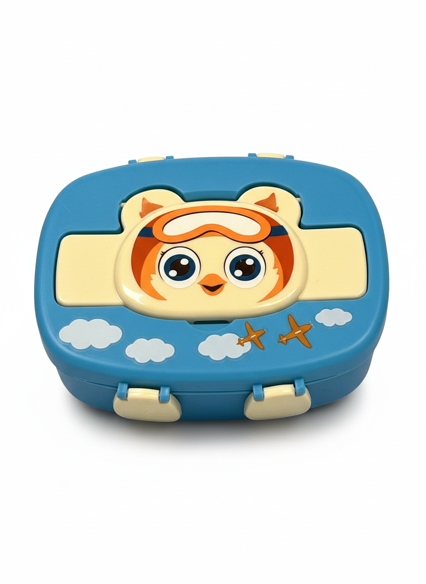 Kids Cartoon Owl Space Lunch Box
