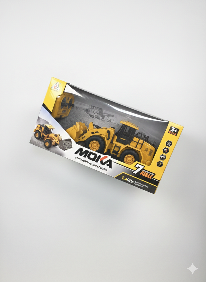 MOJKA Engineering Bulldozer RC – 2.4GHz Remote Control Construction Loader (3+ Years)