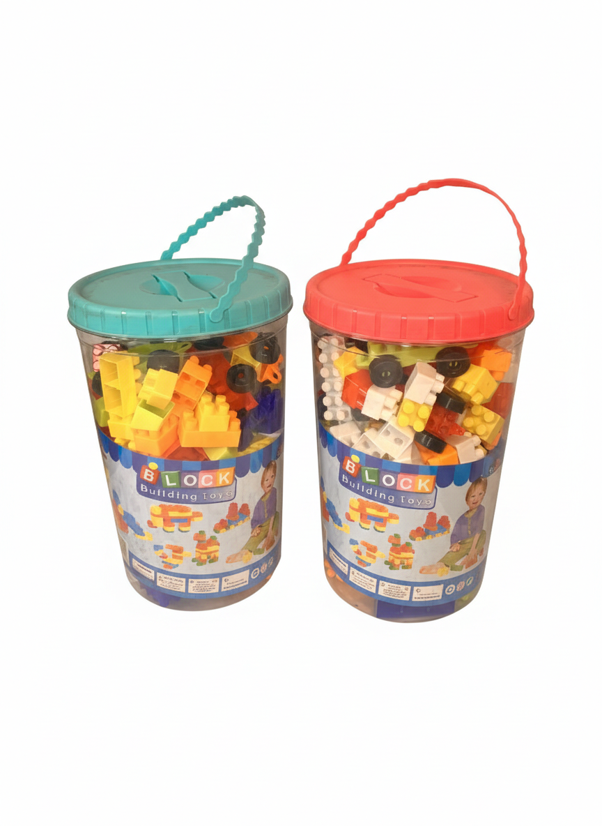 Kids Building Blocks Bucket Set – Creative Construction Toy with Storage Box