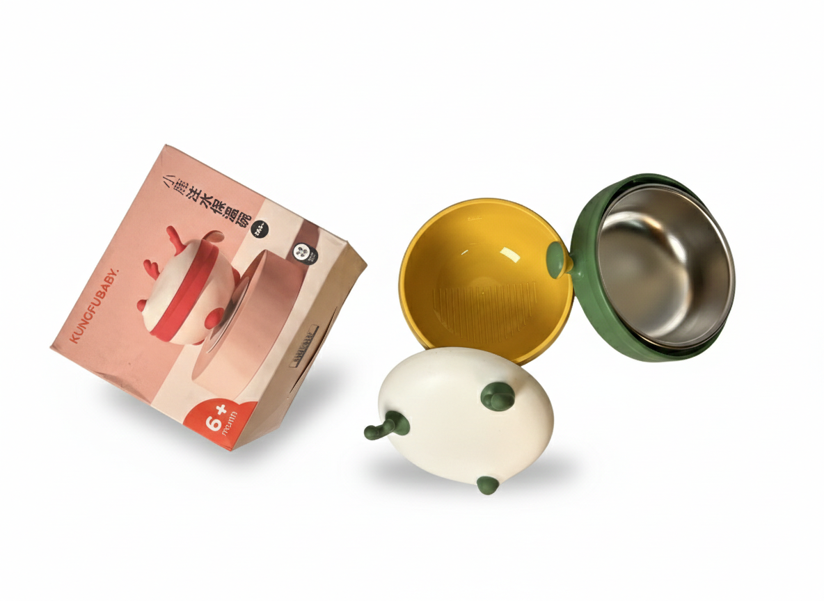 Baby Suction Bowl with Stainless Steel Inner – 6+ Months