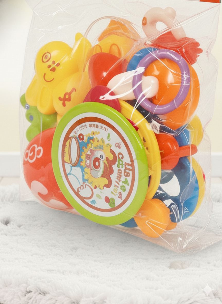 Baby Concert Infant Rattle & Activity Toy Set – Multi-Color Educational Toys Pack