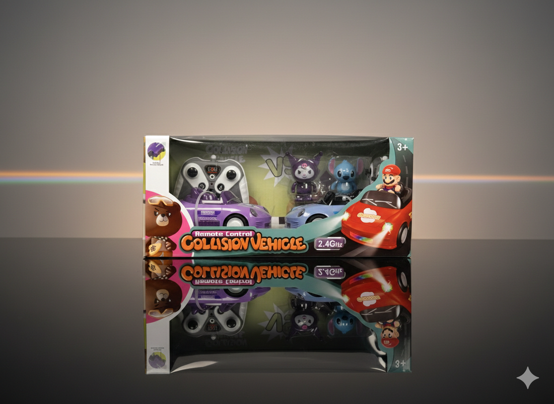 2.4GHz Remote Control Collision Vehicle Set – Interactive Cartoon Bumper Cars