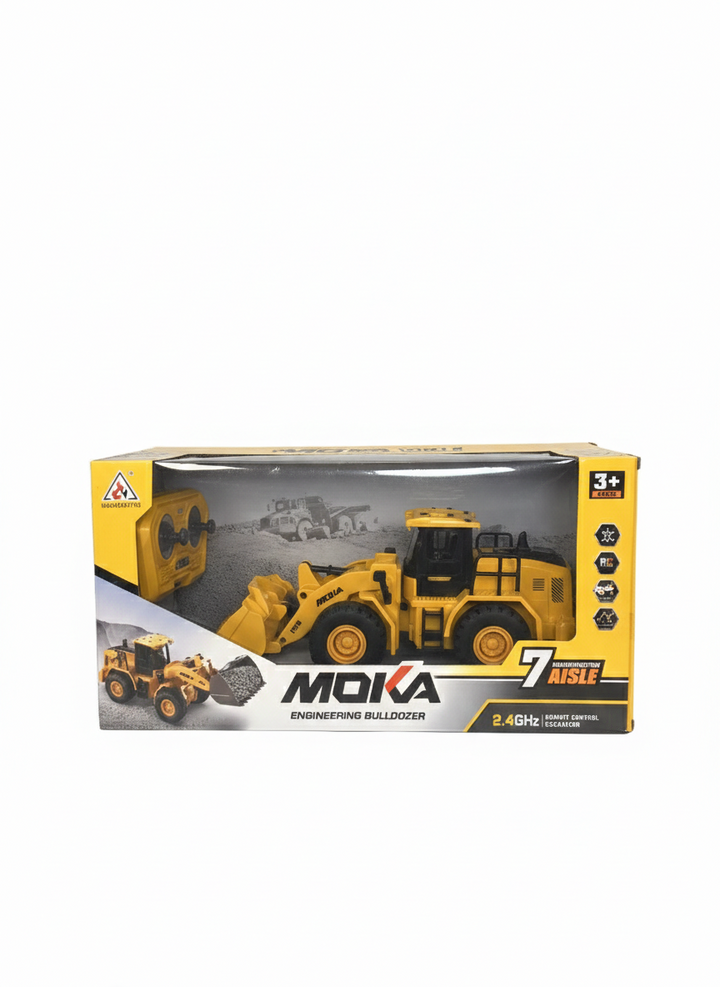 MOJKA Engineering Bulldozer RC – 2.4GHz Remote Control Construction Loader (3+ Years)