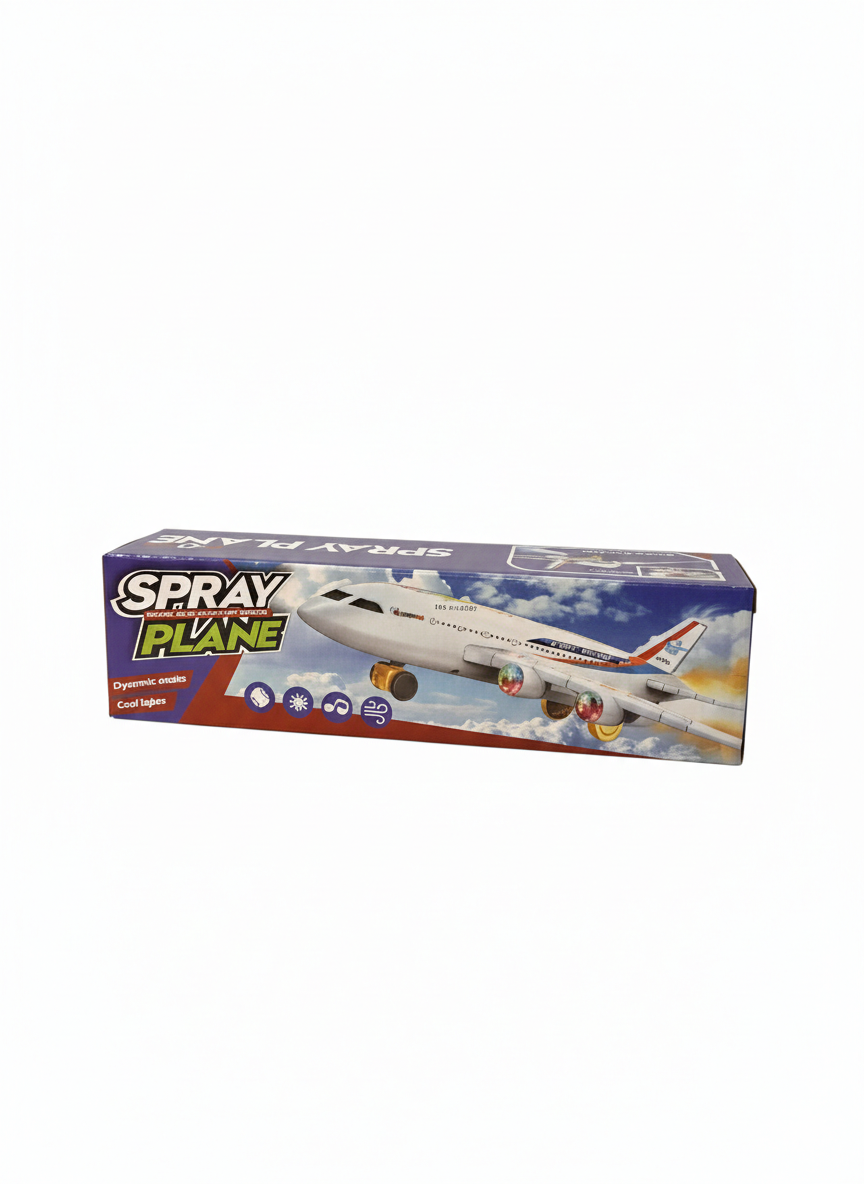Spray Plane Toy with Lights & Music – Dynamic Orbit Airplane (3+ Years)
