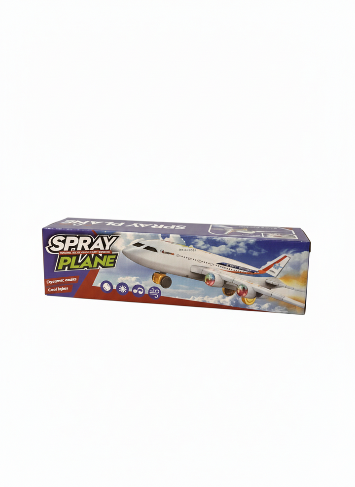 Spray Plane Toy with Lights & Music – Dynamic Orbit Airplane (3+ Years)