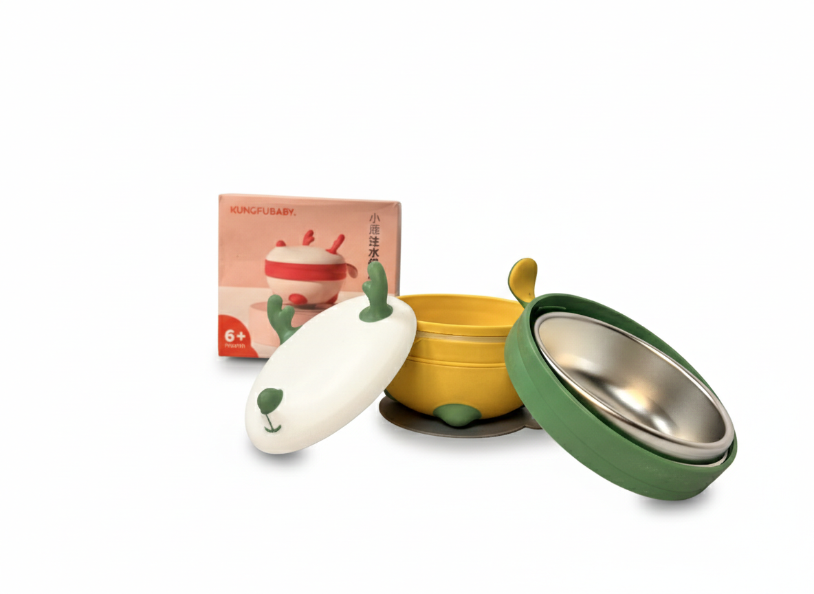 Baby Suction Bowl with Stainless Steel Inner – 6+ Months