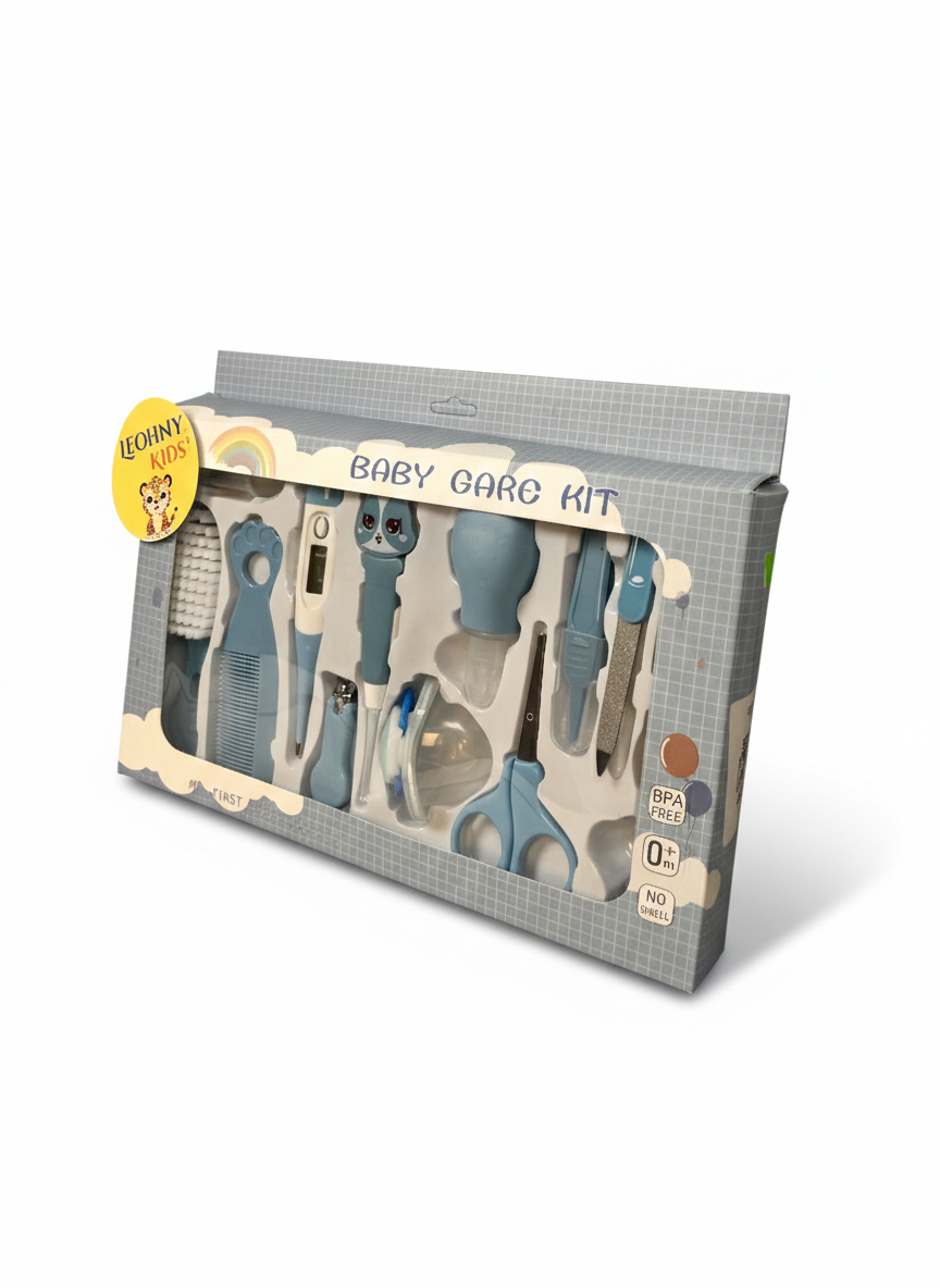 Leohny Kids Baby Care Kit – 10-Piece Grooming & Healthcare Set (0+ Months, BPA-Free)