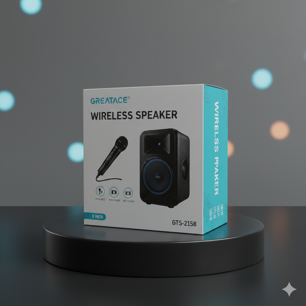 Greatace Wireless Speaker GTS-2158 – Portable 3-Inch Bluetooth Speaker with Microphone