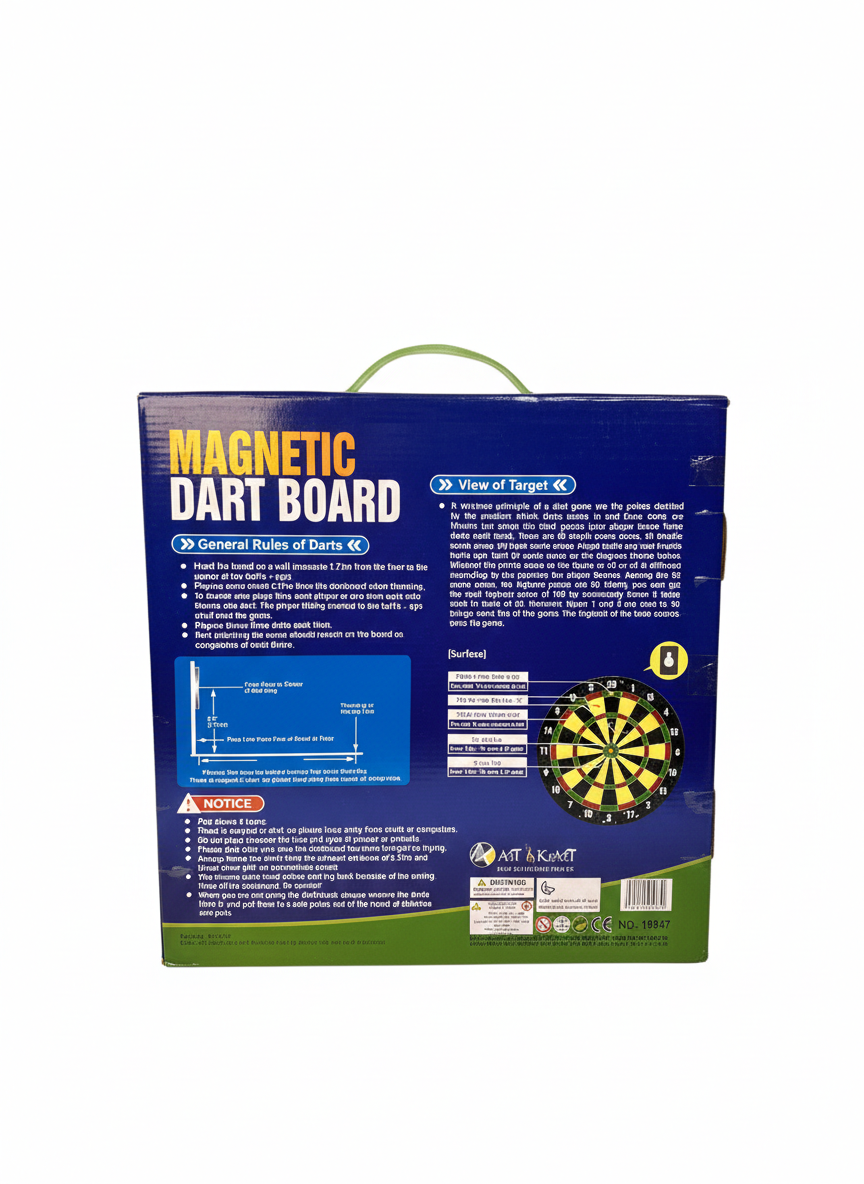 Magnetic Dart Board Game Set with 6 Safe Darts – Indoor & Outdoor Fun for Kids and Adults