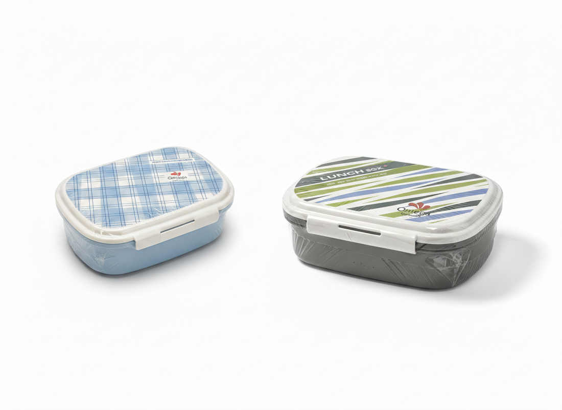 Omega Plastic Food Storage Lunch Box (Multi-Design)