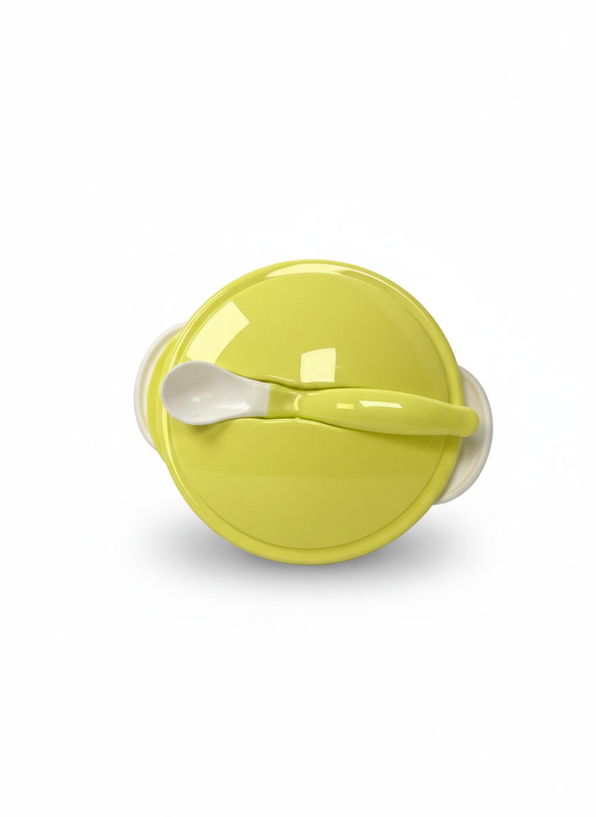 Baby Feeding Bowl with Spoon & Suction Base – Spill-Resistant Design