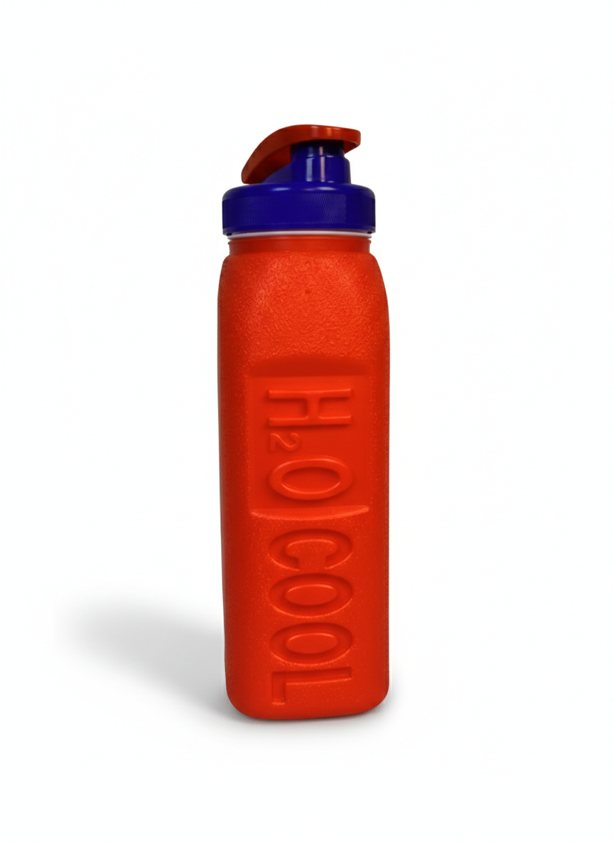 H2O Cool Textured Water Bottle – Leakproof Flip Cap Sports Bottle