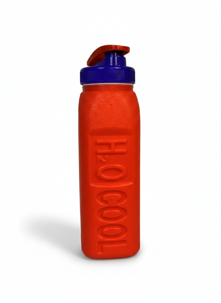 H2O Cool Textured Water Bottle – Leakproof Flip Cap Sports Bottle