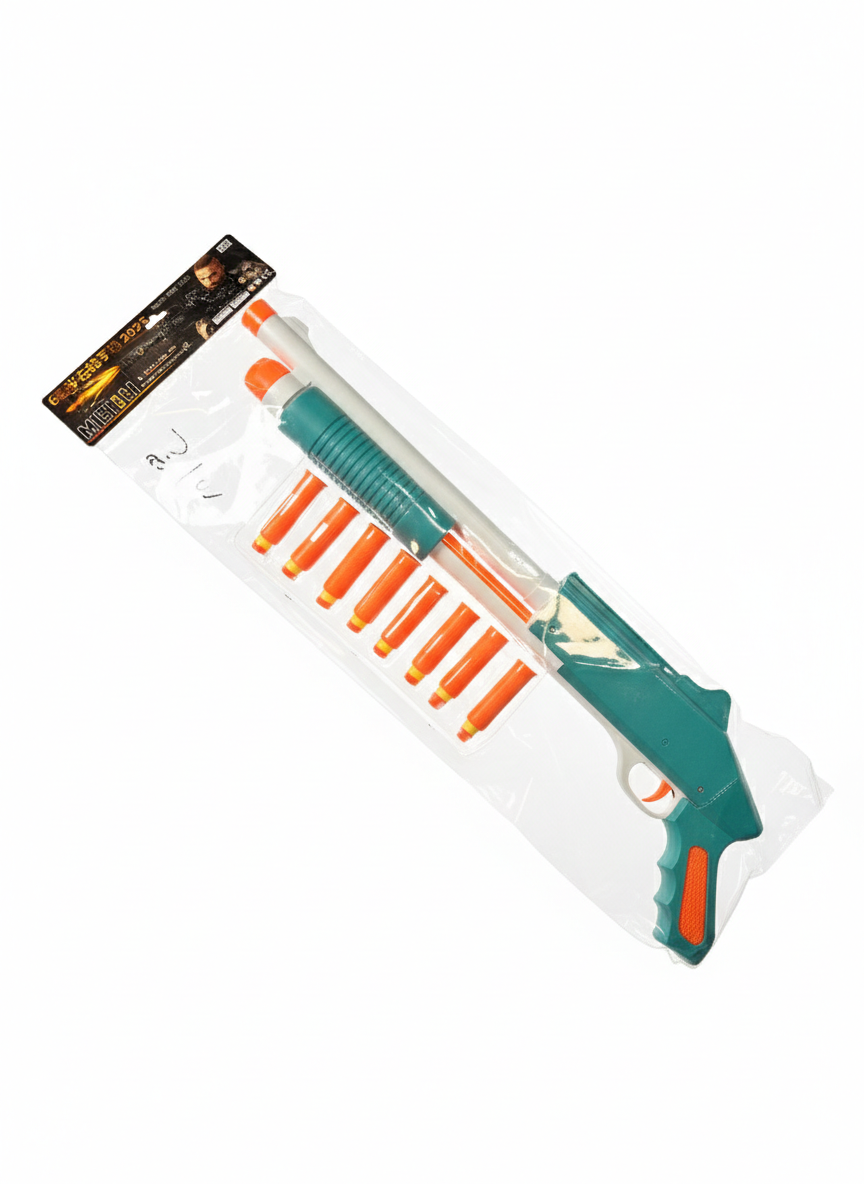 Kids Foam Dart Blaster Gun Toy – Soft Bullet Shooter with 10 Foam Darts