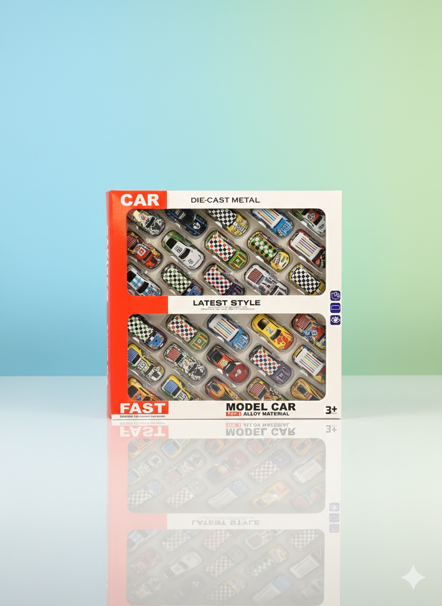 Die-Cast Metal Car Set – Latest Style Racing Collection (25+ Pieces)