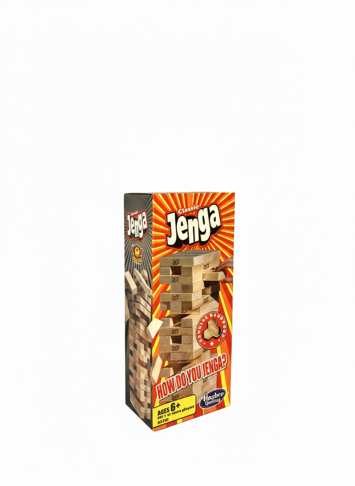 Classic Jenga Wooden Block Stacking Game – Family Fun Balance Game (Ages 6+)