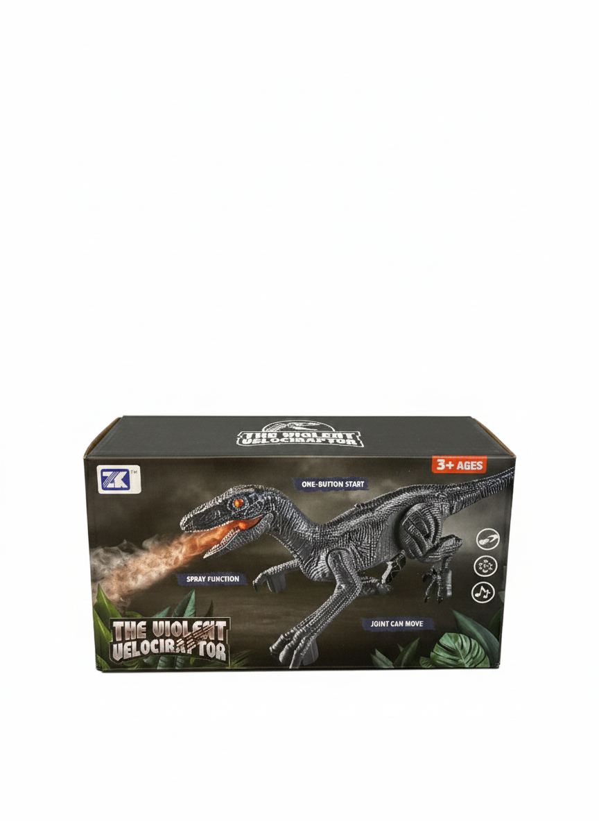 The Violent Velociraptor – Electric Walking Dinosaur with Spray & Light