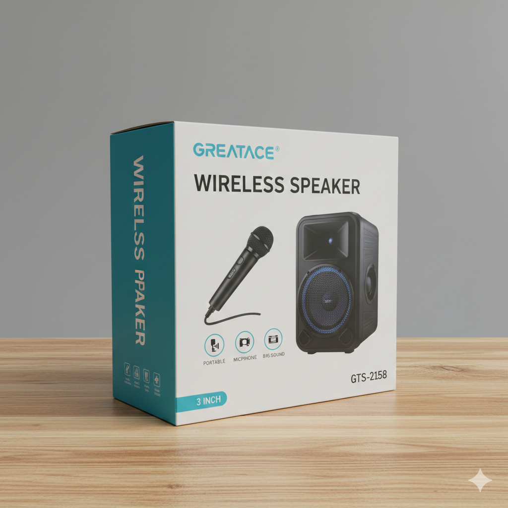 Greatace Wireless Speaker GTS-2158 – Portable 3-Inch Bluetooth Speaker with Microphone