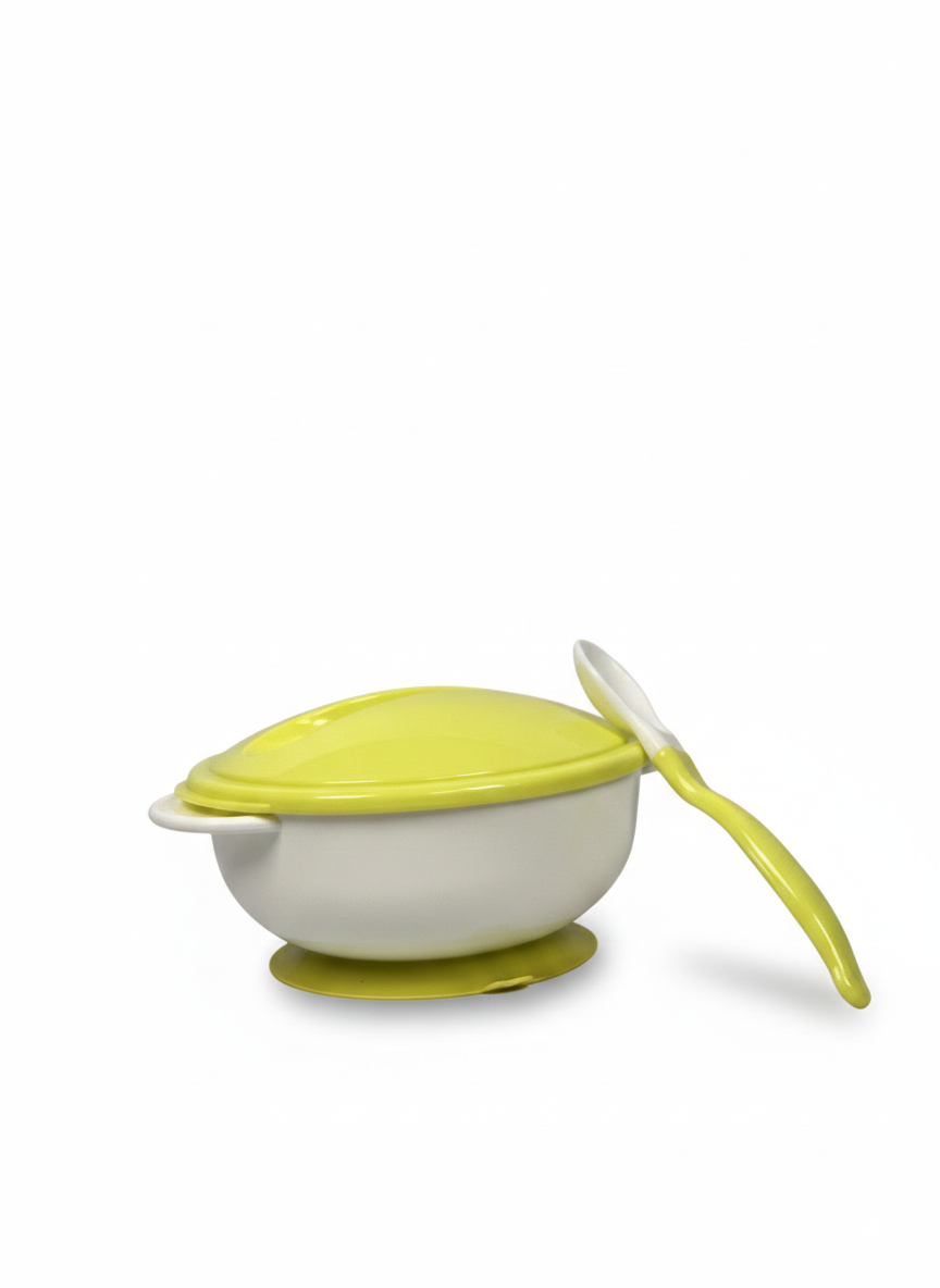 Baby Feeding Bowl with Spoon & Suction Base – Spill-Resistant Design