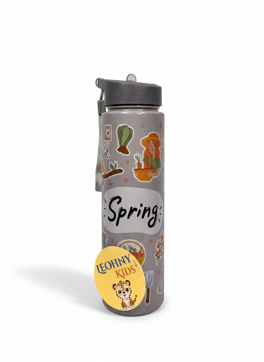 Kids Space Theme Water Bottle – Leakproof Flip Lid with Wrist Strap