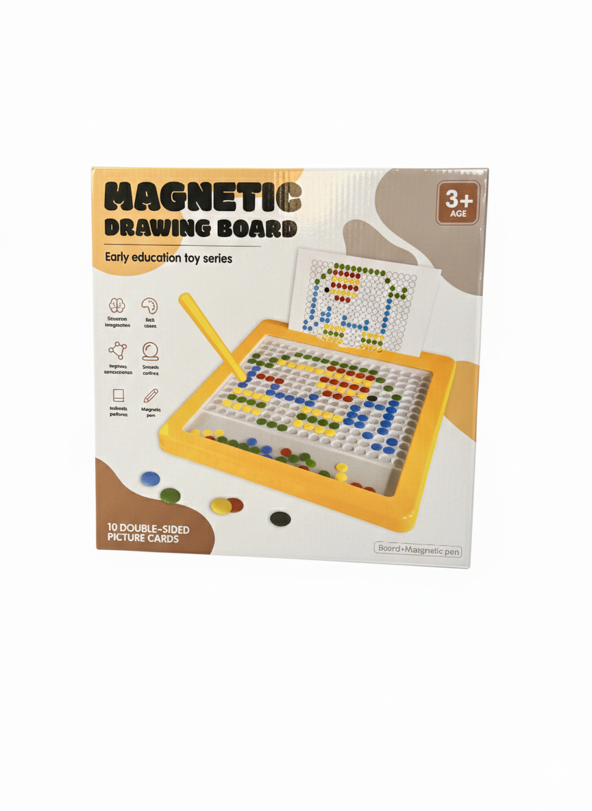 Magnetic Drawing Board for Kids – Educational Mosaic Art Board with Magnetic Pen (3+ Age)