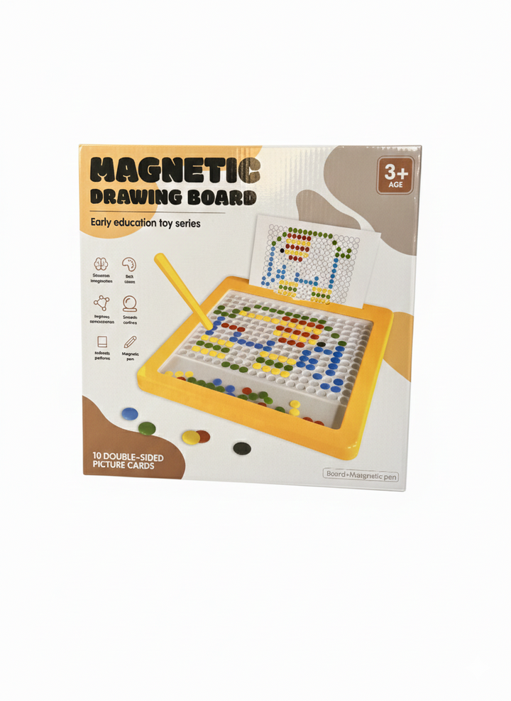 Magnetic Drawing Board for Kids – Educational Mosaic Art Board with Magnetic Pen (3+ Age)
