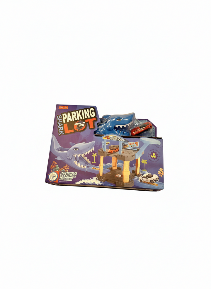Shark Parking Lot Playset – Vehicle Launching Track with Shark Head & Mini Car (3+ Years)