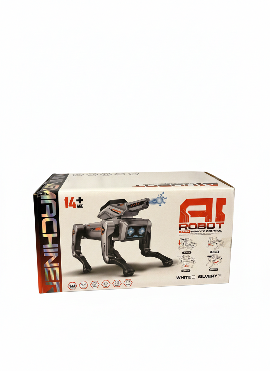 RC Intelligent Robot Dog – Remote Control Walking & Spray Toy (14+ Age)