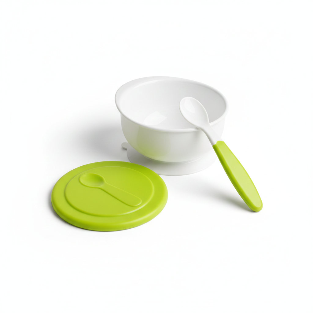 Baby Feeding Bowl with Spoon & Suction Base – Spill-Resistant Design