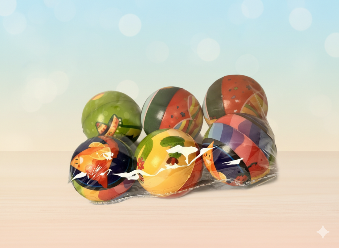 Colorful Printed Soft Play Balls for Kids – 6 Piece Lightweight Toy Ball Set
