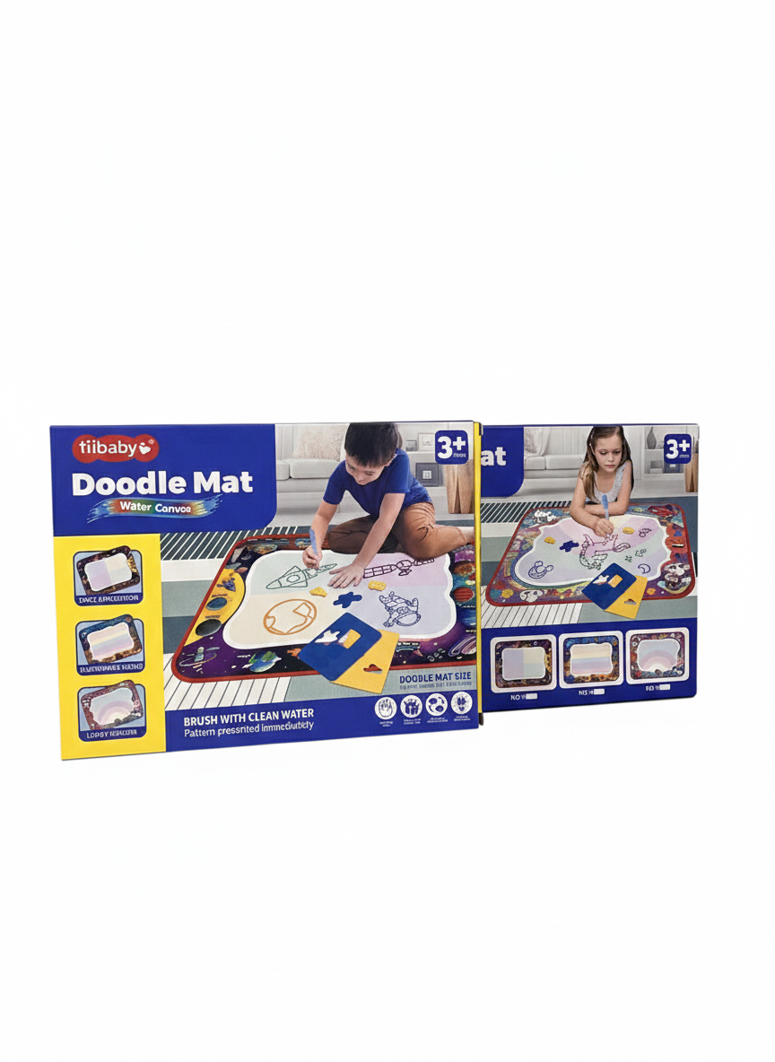 Tiibaby Doodle Mat – Reusable Water Drawing Mat with Magic Pen (3+ Years)