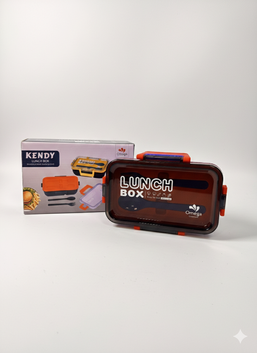 Kendy Lunch Box with Cutlery – Premium Food Storage Container (Omega)