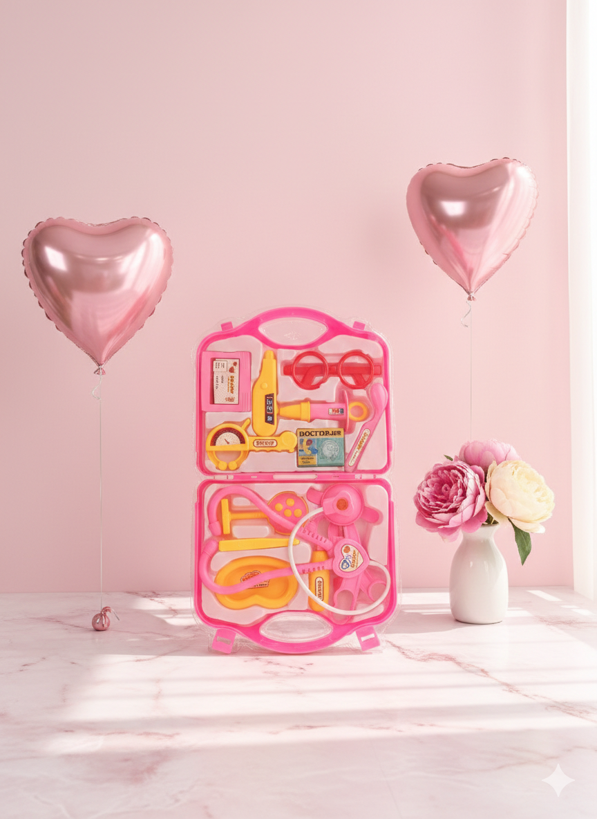 Kids Doctor Play Set in Carry Case – Pretend Medical Kit Toy for Girls