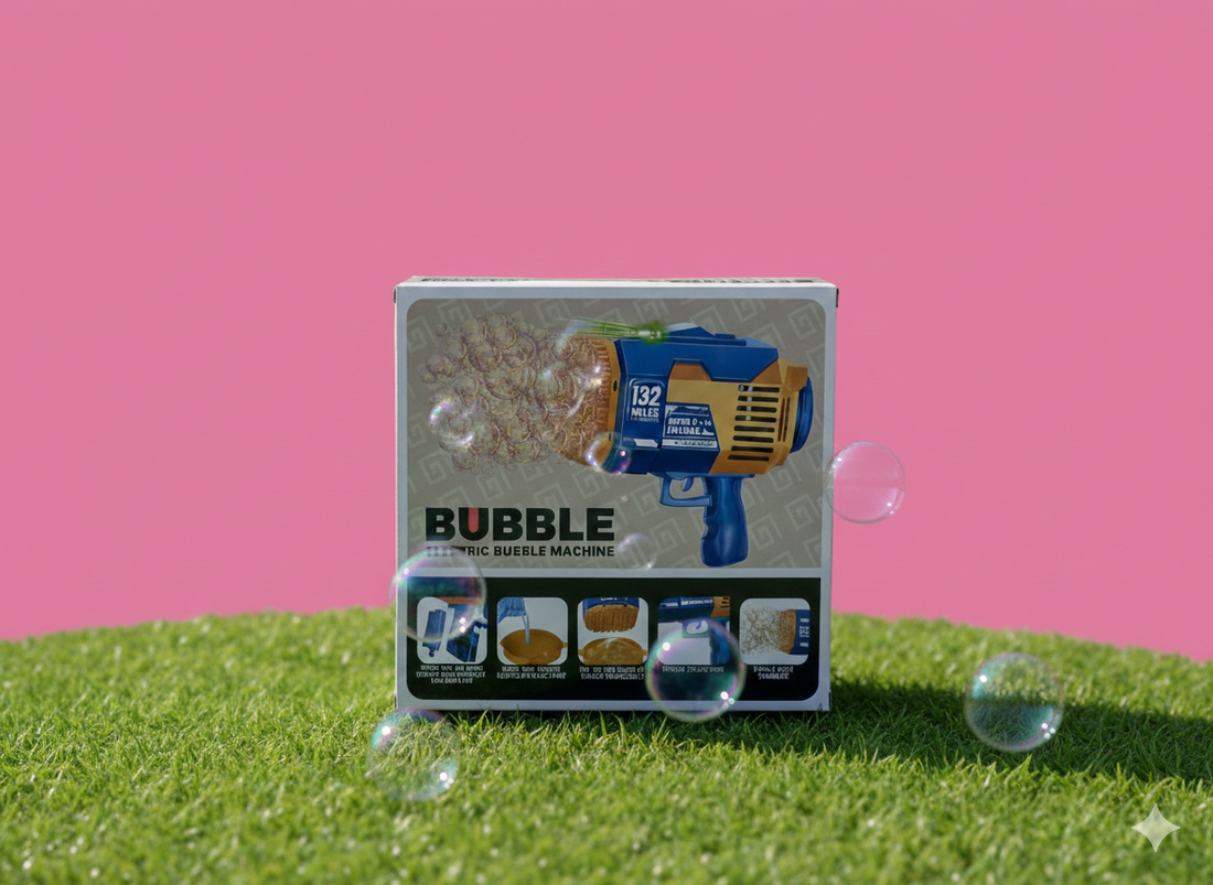 Electric Bubble Machine Gun for Kids – Automatic Bubble Blaster Toy