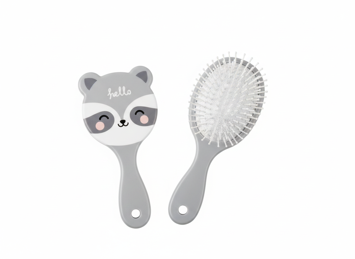 Kiddo Cartoon Panda Hair Brush – Cute Detangling Comb for Kids