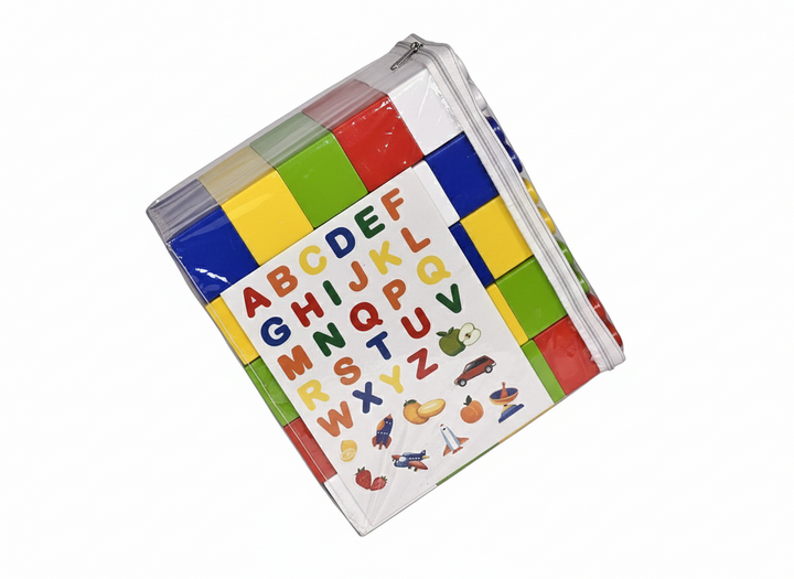 Creative Large Building Blocks Set for Kids – Colorful Jumbo Construction Bricks with Storage Bag