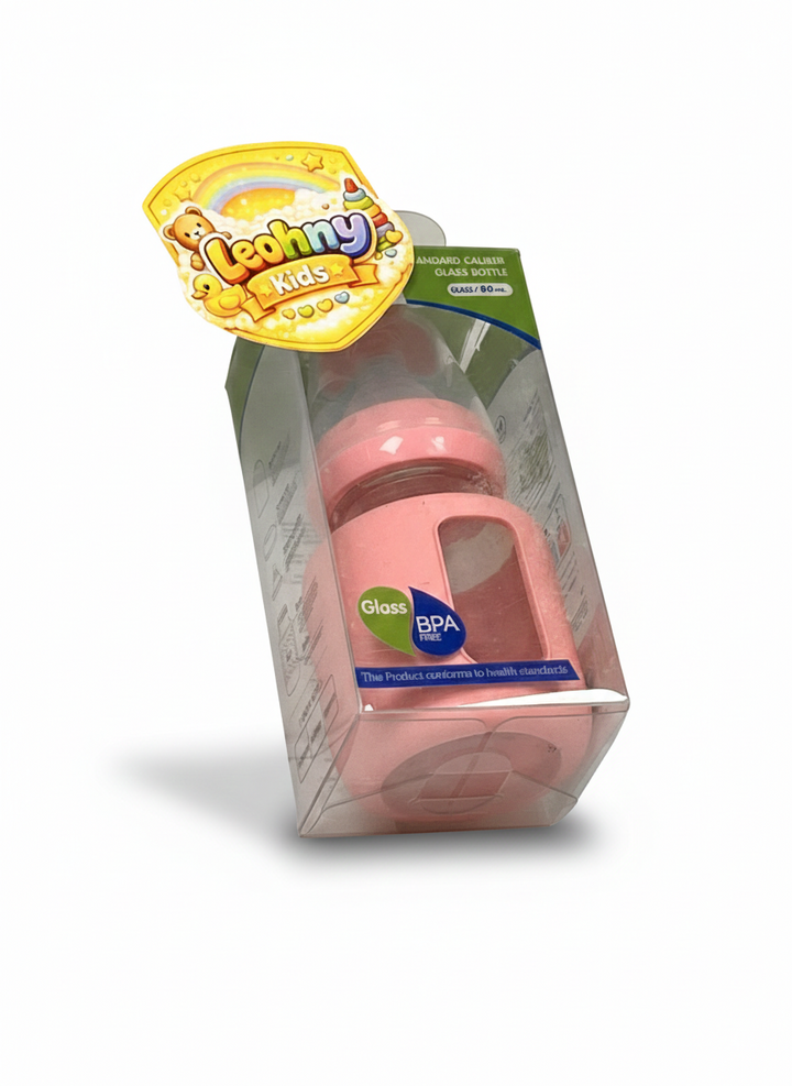 BPA-Free Glass Baby Feeding Bottle (With Silicone Cover)