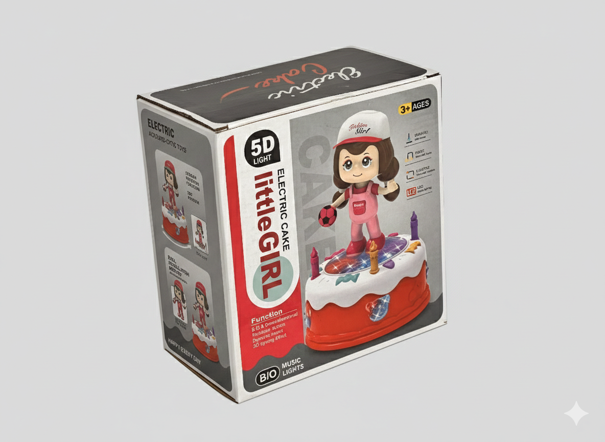 Electric Cake Toy with Music & 5D Lights – Little Boy / Little Girl (3+ Years)