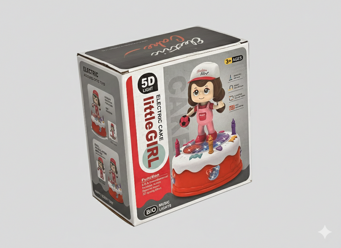 Electric Cake Toy with Music & 5D Lights – Little Boy / Little Girl (3+ Years)