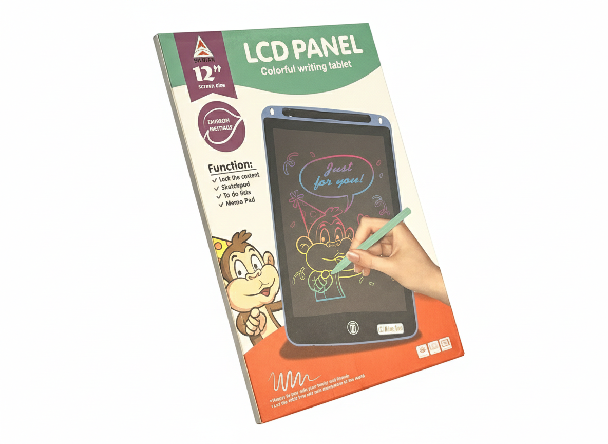 12 Inch LCD Panel Colorful Writing Tablet for Kids – Digital Drawing & Memo Board