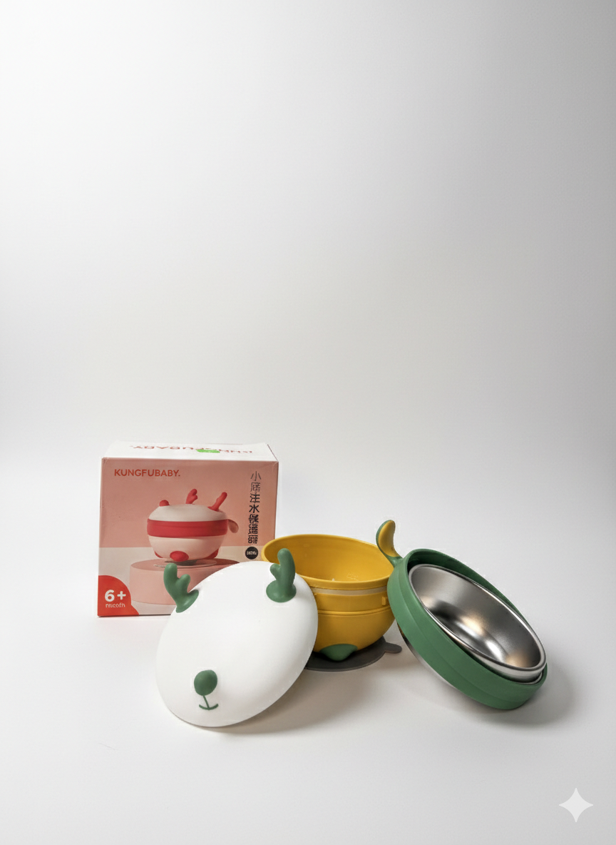 Baby Suction Bowl with Stainless Steel Inner – 6+ Months