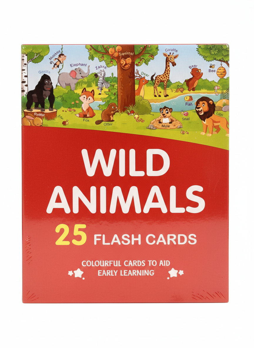 Kids Educational Flash Cards Set – ABC, 123, Animals, Fruits & Places Learning Cards