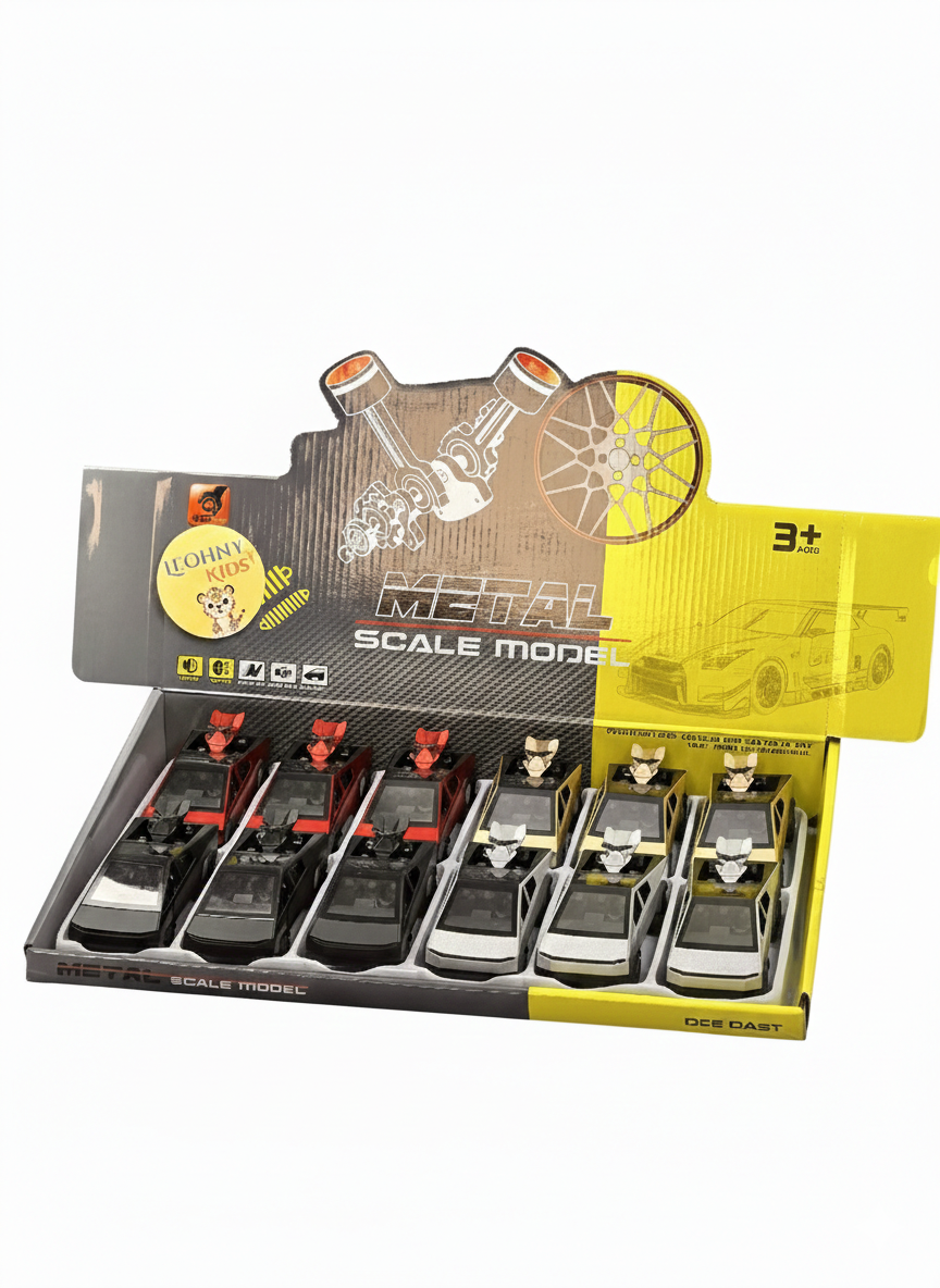 Johnny Kids Metal Scale Model Car Set – Die-Cast Sports Car Collection (3+ Years)