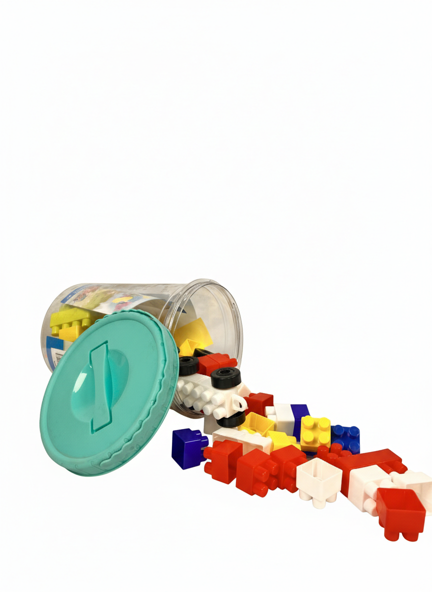 Kids Building Blocks Bucket Set – Creative Construction Toy with Storage Box