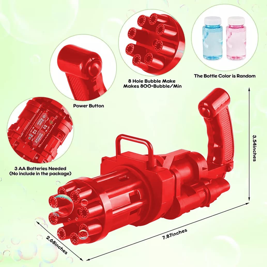 Automatic Bubble Gun Toy with Bubble Solution Bottle – Kids Bubble Blaster (3+ Years)