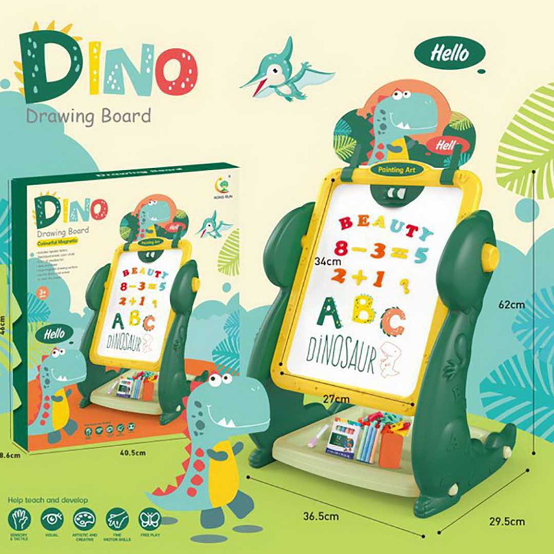 Dino Drawing Board for Kids – Educational Alphabet & Number Learning Toy (3+ Years)