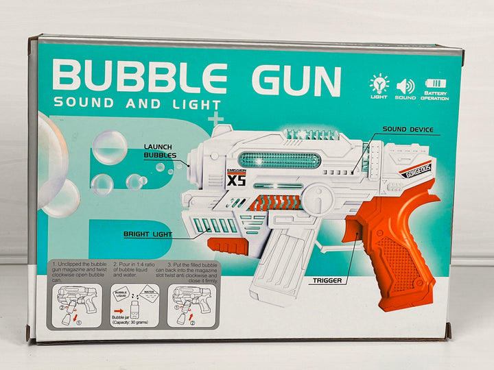 X5 Emission Bubble Gun – Interactive Sound and Light Blaster